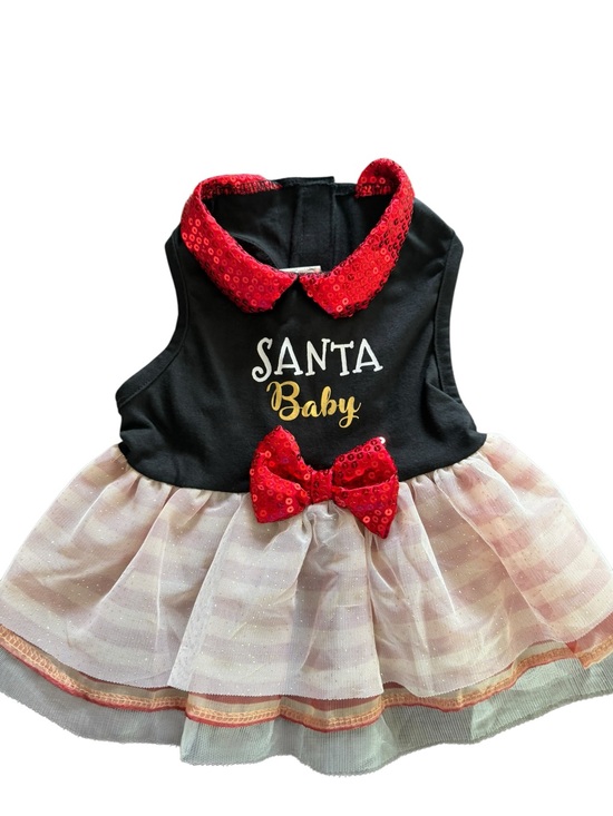 Other - Holiday Tails Santa Baby Dog Dress Medium Christmas Sequins Tutu